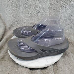 OOFOS Shoes Mens Size 11 OOriginal Gray Slip On Thong Sandals *Read*